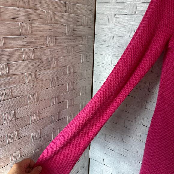 Talbots women’s sweater pink button shoulders loose knit nautical preppy coastal - Picture 6 of 10